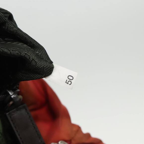 PRADA Hand Bag Nylon Red Silver Auth 95372 - Picture 12 of 16